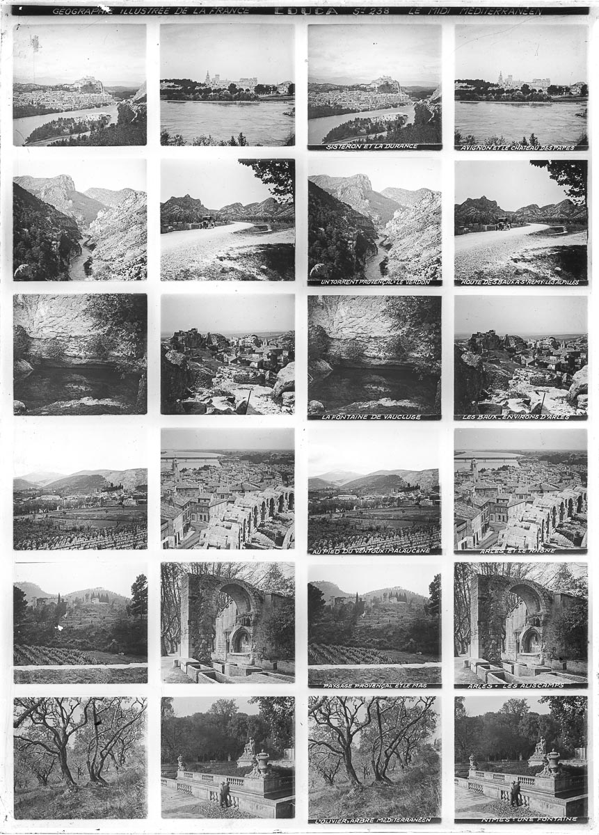 Educa 13 x 18 glass slide with stereoviews