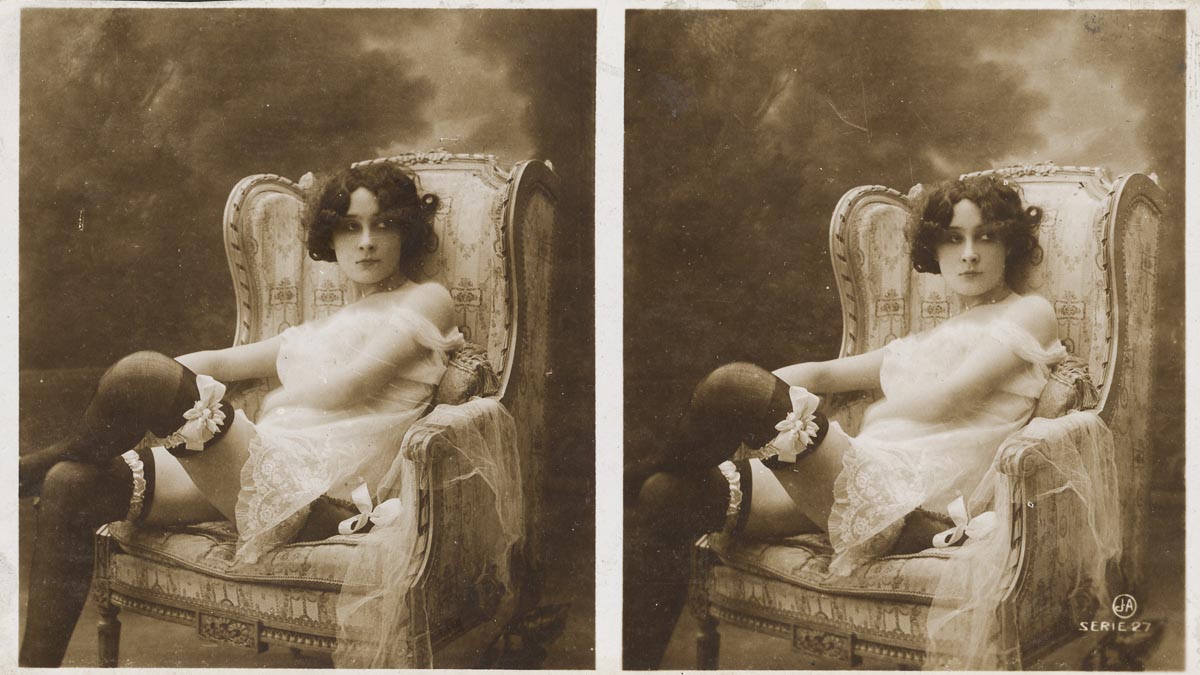 Paper stereoview 9 x 15, Jean Agélou, France, c. 1910