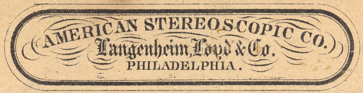 Stereoview label American Stereoscopic Company