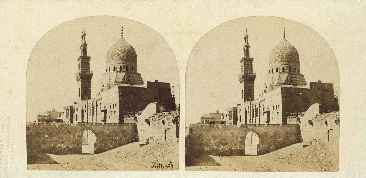 Paper stereoview 8.5 x 17, albumen print, Francis Frith, Egypt, 1857-1858