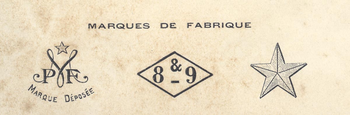 Mattey’s trademarks as shown in the 1913 catalogue, with the star logo on the right. Mattey’s trademarks as shown in the 1913 catalogue, with the star logo on the right.