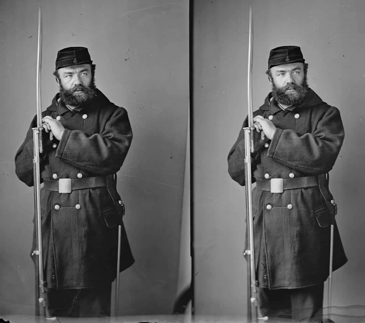 Collodion negatives of a French soldier