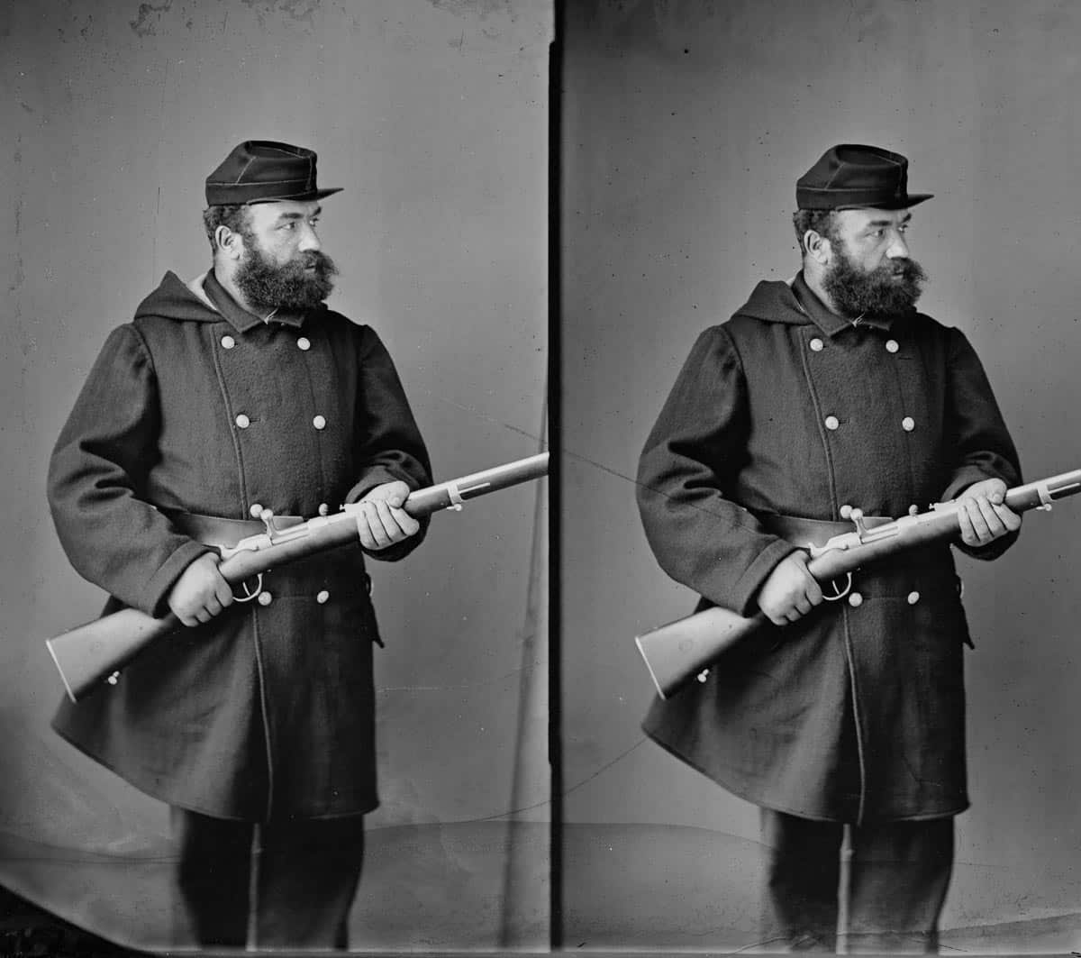 Collodion negatives of a French soldier
