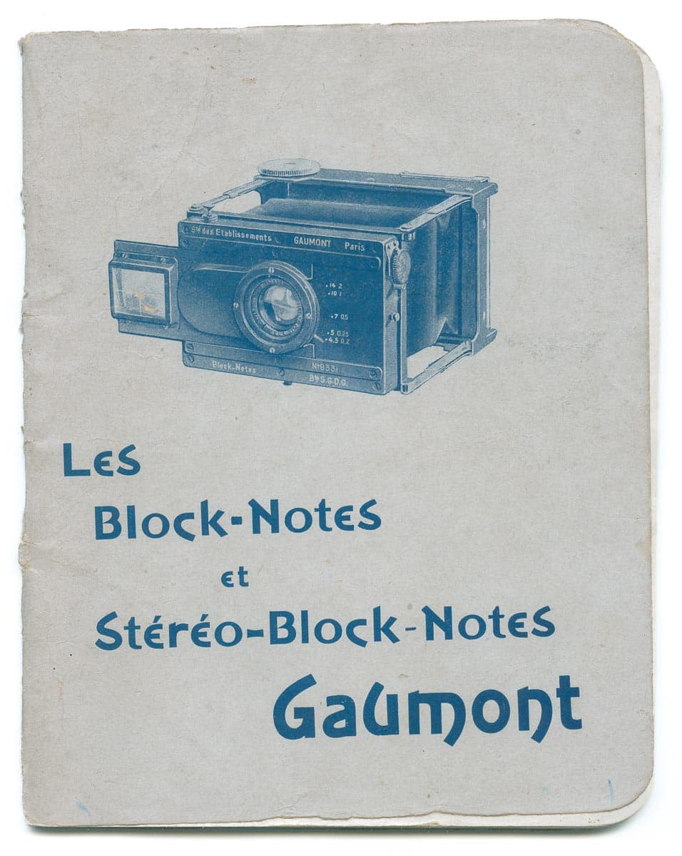 Notice pour l'emploi des Block-Notes des Stéréo-Block-Notes
