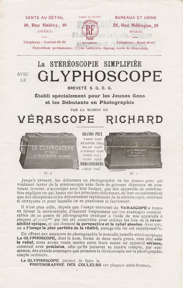 La Stéréoscopie Simplifiée avec Le Glyphoscope