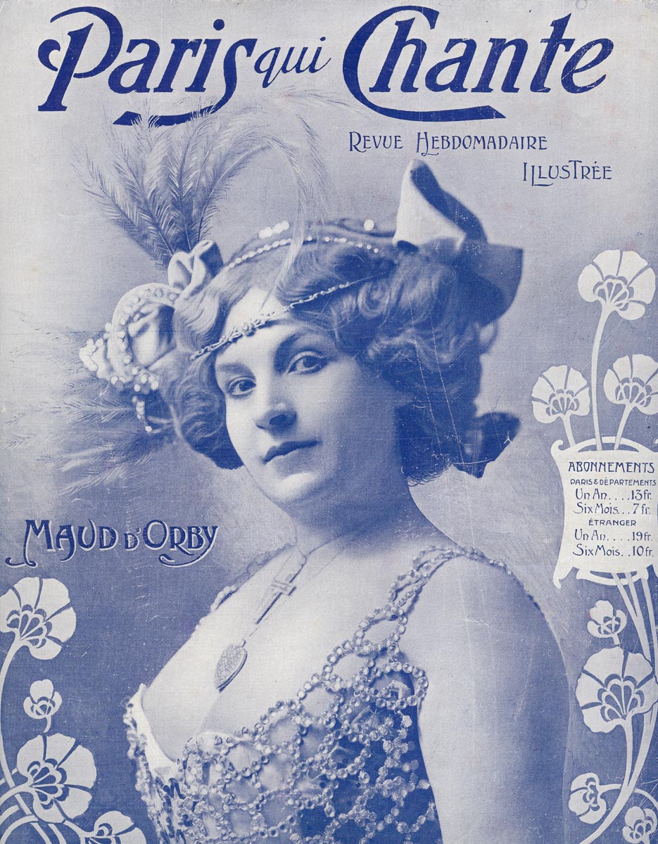 Maud d'Orby on the cover of Paris qui Chante