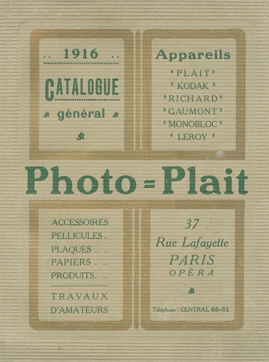 Photo-Plait Catalogue Général 1916