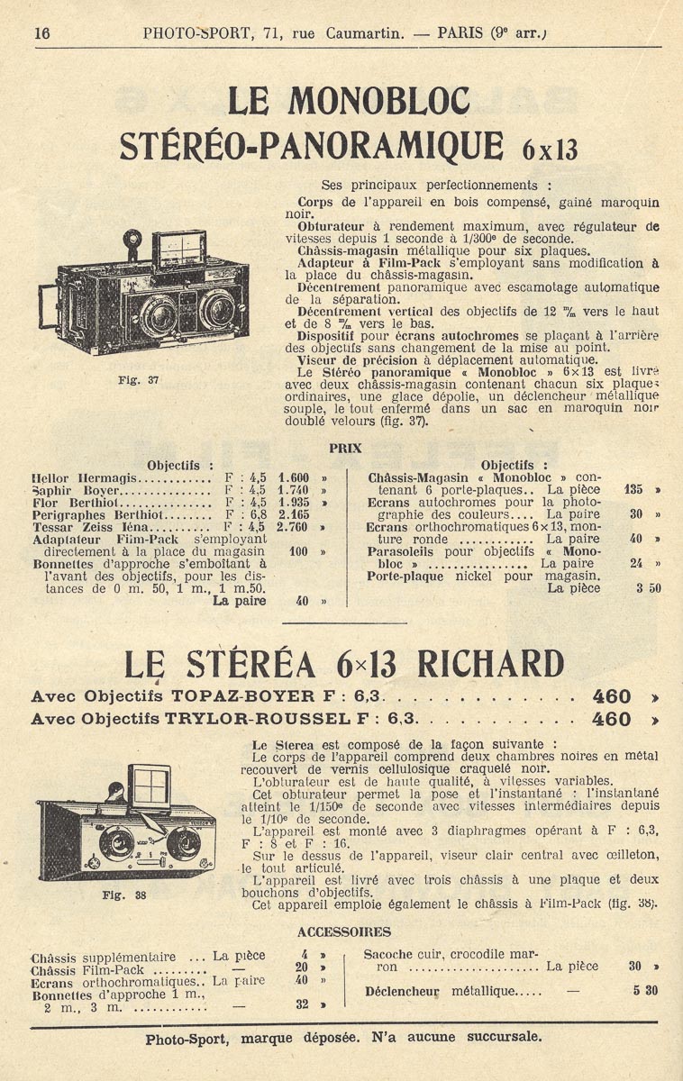 Photo-Sport Catalogue 1935